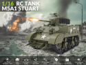 M5A1 Stuart RC Tank 1/16 Yellow