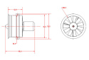 Ducted Fan 64mm 3S-V2 11-blad 2840-KV3900 FMS