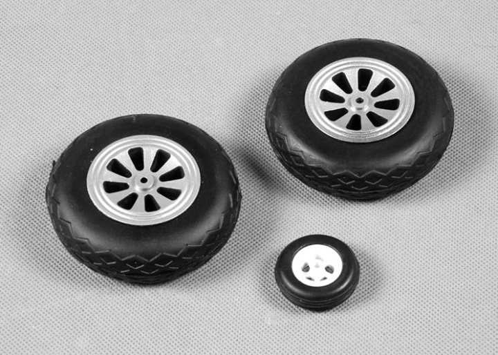 Hjul set P51D (1400) i gruppen Katalog / Fabrikat / F / FMS / Reservdelar hos Minicars Hobby Distribution AB (FMSSU133)