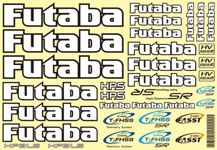 Futaba Original dekal bil 18x26cm i gruppen Katalog / Fabrikat / F / Futaba / Reklammaterial hos Minicars Hobby Distribution AB (FPEBB1179)