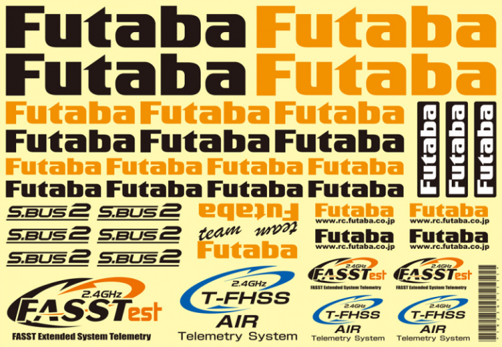Futaba Original dekal flyg 18x26cm i gruppen Katalog / Fabrikat / F / Futaba / Reklammaterial hos Minicars Hobby Distribution AB (FPEBB1180)