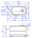 HPS-CD701 Driftservo 17kg 0.045s Lågprofil S.BUS/HV