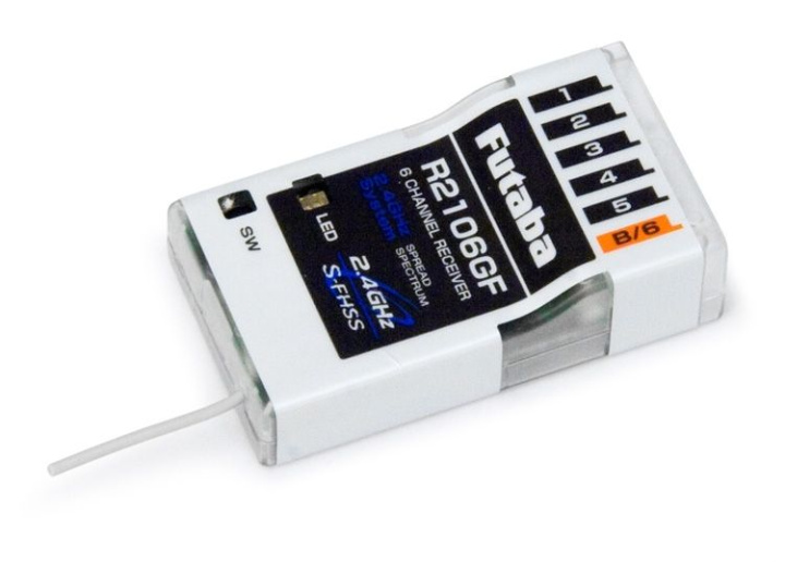 Mottagare R2106GF 6K T6J, 8J, 10J HV Micro S-FHSS i gruppen Katalog / Fabrikat / F / Futaba / Mottagare hos Minicars Hobby Distribution AB (FPR2106GF)