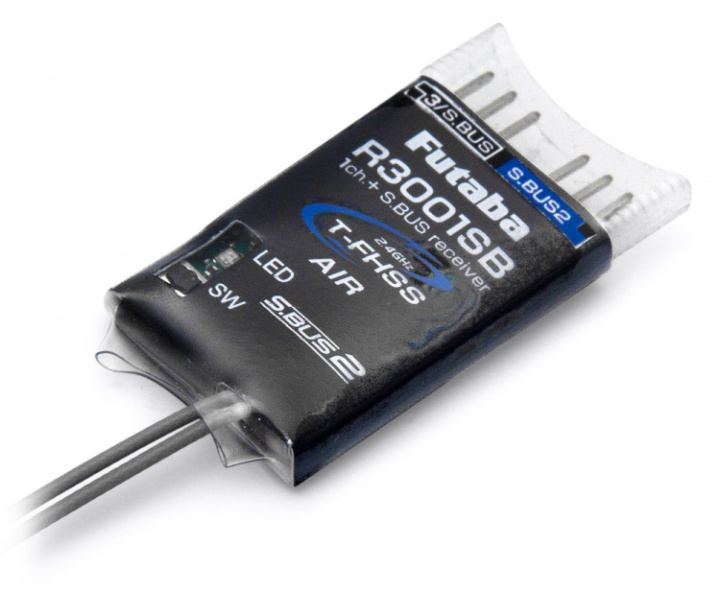 Mottagare R3001SB 1K S.BUS2 FPV T-FHSS Air* UTGÅTT Ersättes av R3204SB i gruppen Katalog / Fabrikat / F / Futaba / Mottagare hos Minicars Hobby Distribution AB (FPR3001SB)