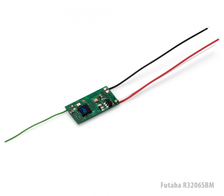 Mottagare R3206SBM Mikro 6K T-FHSS För inomhusflyg i gruppen Katalog / Fabrikat / F / Futaba / Mottagare hos Minicars Hobby Distribution AB (FPR3206SBM)