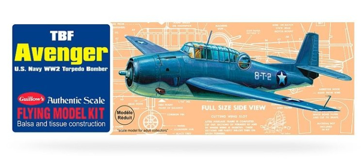 Grumman TBF Avenger model kit i gruppen Katalog / Fabrikat / G / Guillows / Trämodeller hos Minicars Hobby Distribution AB (GU0509)