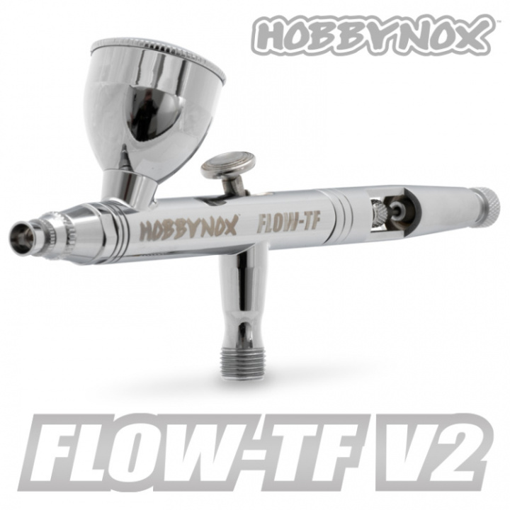 FLOW-TF V2 Airbrush Top Feed 0.3/0.5/0.8mm 2/5/13cc 1.8m Slang i gruppen Katalog / Fabrikat / H / Hobbynox / Färgsprutor hos Minicars Hobby Distribution AB (HN002-20)