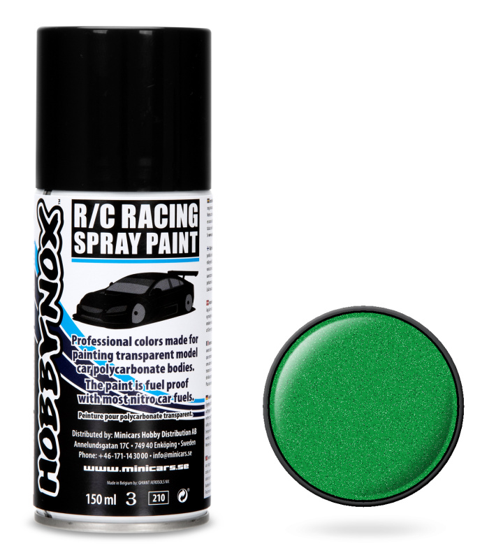 Metallic Green R/C Racing Spray Paint 150 ml in der Gruppe Katalog / Hersteller / H / Hobbynox / Spray Paint RC Car bei Minicars Hobby Distribution AB (HN1204)