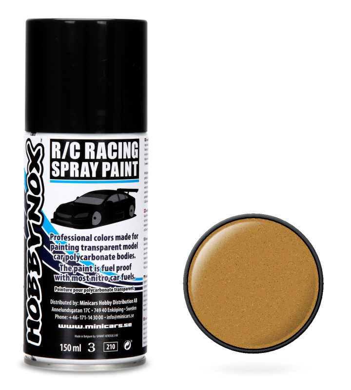 Metallic Gold R/C Racing Spray Paint 150 ml in der Gruppe Katalog / Hersteller bei Minicars Hobby Distribution AB (HN1207)