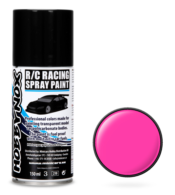 Neon Rosa R/C Racing Spray Färg 150 ml i gruppen Katalog / Fabrikat / H / Hobbynox / Sprayfärger RC Bil hos Minicars Hobby Distribution AB (HN1405)