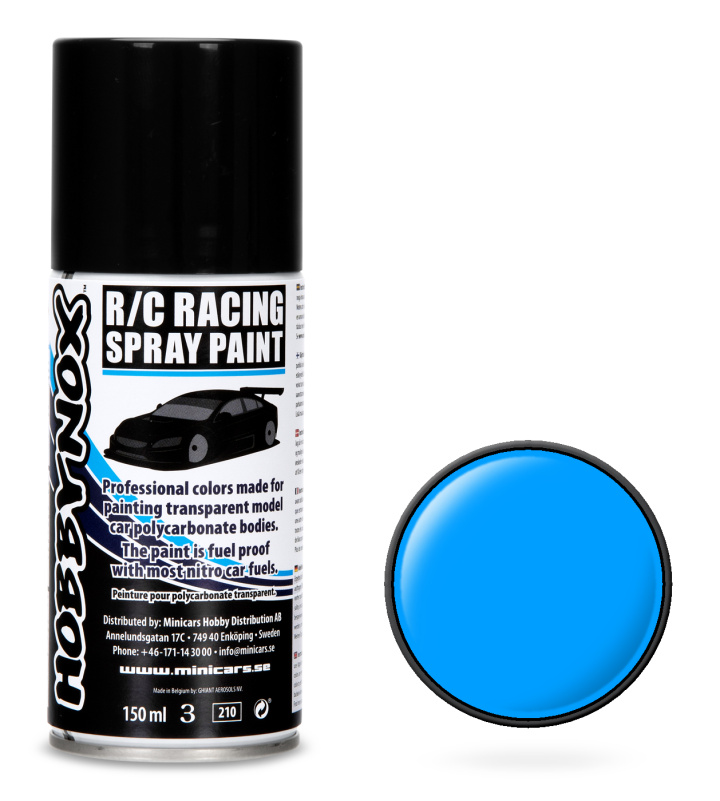 Neon Blå R/C Racing Spray Färg 150 ml i gruppen Katalog / Fabrikat / H / Hobbynox / Sprayfärger RC Bil hos Minicars Hobby Distribution AB (HN1407)