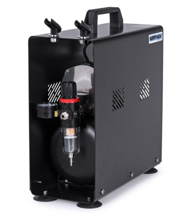 Airbrush Kompressor 1/6HP med 3L Tank (0-4BAR) i gruppen Katalog / Fabrikat / H / Hobbynox / Kompressorer hos Minicars Hobby Distribution AB (HNAS186A)