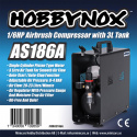 Airbrush Kompressor 1/6HP med 3L Tank (0-4BAR)