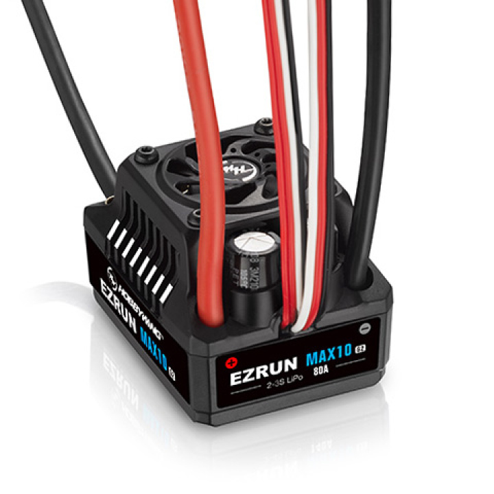EzRun MAX10 G2 80A 2-3S Sensor WP Fartreglage 1/10 i gruppen Katalog / Fabrikat / H / Hobbywing / Fartreglage Bil hos Minicars Hobby Distribution AB (HW30102604)