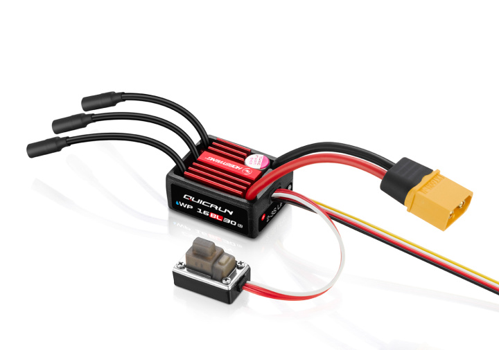 QuicRun WP 16BL30 G2 Sensorlöst Fartreglage 2-3S Bil 1/16 i gruppen Katalog / Fabrikat / H / Hobbywing / Fartreglage Bil hos Minicars Hobby Distribution AB (HW30110001)