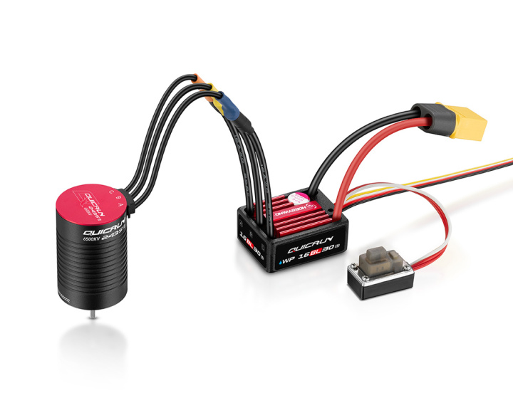 QuicRun Combo 16BL30 G2 - 2435SL 6500kV G3 1/16 i gruppen Katalog / Fabrikat / H / Hobbywing / Combo Set hos Minicars Hobby Distribution AB (HW38030003)