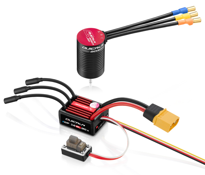 QuicRun Combo WP 16BL30 G2 - 2030SL 7800kV G2 1/16 in the group Catalog / Accessories & Parts / Electric Speed Controller / Complete systems at Minicars Hobby Distribution AB (HW38030006)