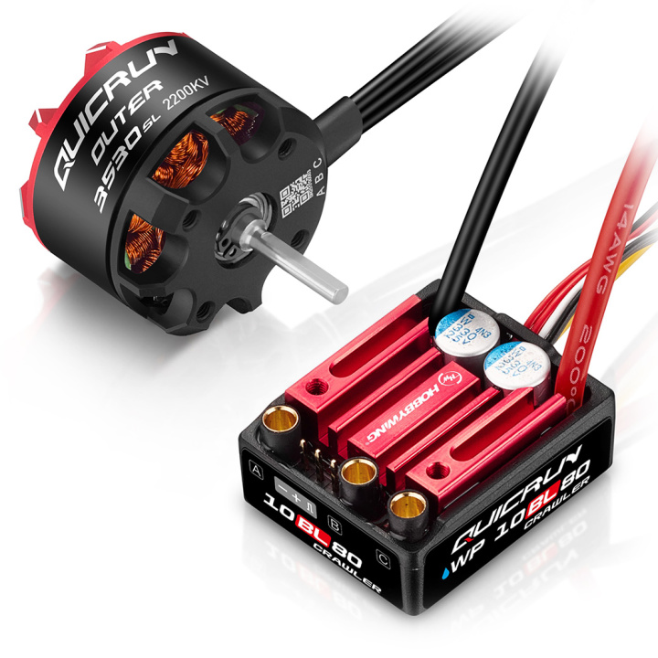QuicRun Combo WP 10BL80 G2 Crawler - 3530SL 2200KV in the group Catalog / Brands / H / Hobbywing / Combo Set at Minicars Hobby Distribution AB (HW38030216)