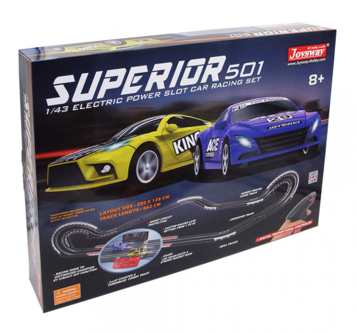 Bilbana Superior 501 1/43 662cm* i gruppen Katalog / Fabrikat / J / Joysway / Bilbanor hos Minicars Hobby Distribution AB (JW2501)