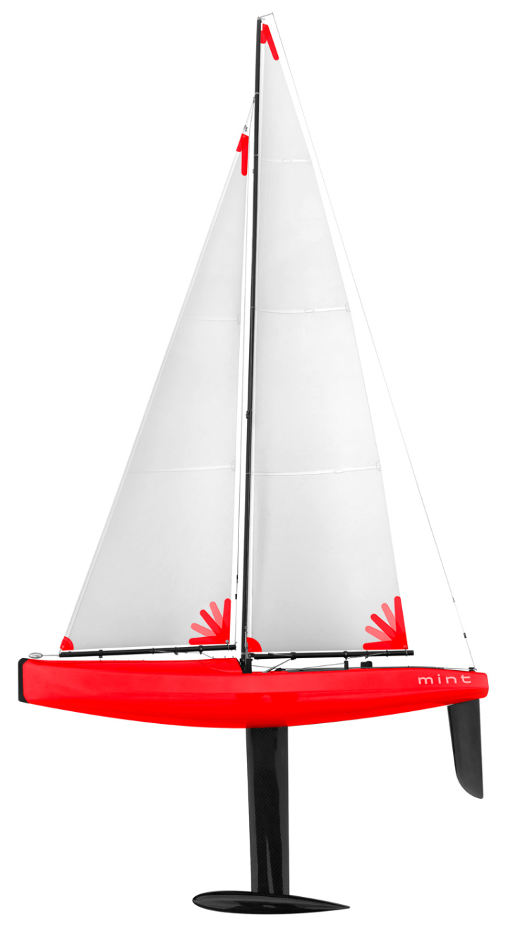 Segelbåt Mint IOM PNP Pearl Röd i gruppen Katalog / Fabrikat / J / Joysway / Modeller hos Minicars Hobby Distribution AB (JW8820PR)