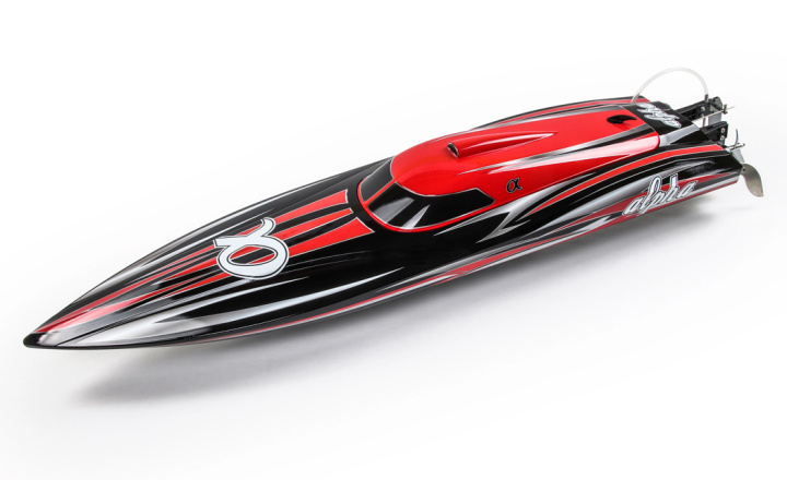 Alpha 1000mm Borstlös V-båt ARTR Röd i gruppen Katalog / Modeller R/C / Båtar hos Minicars Hobby Distribution AB (JW8901)