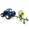 Tractor with double wheels and haytedder RC RTR 1:24