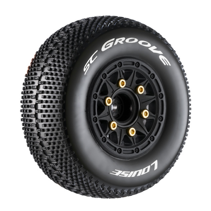 Däck & Fälg SC-GROOVE (Lös Hex 4st) Soft (2) i gruppen Katalog / Fabrikat / L / Louise RC World / Däck Short Course hos Minicars Hobby Distribution AB (LT3146SB)