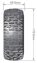 Däck & Fälg SC-PIONEER Associated SC10 4WD (2)*