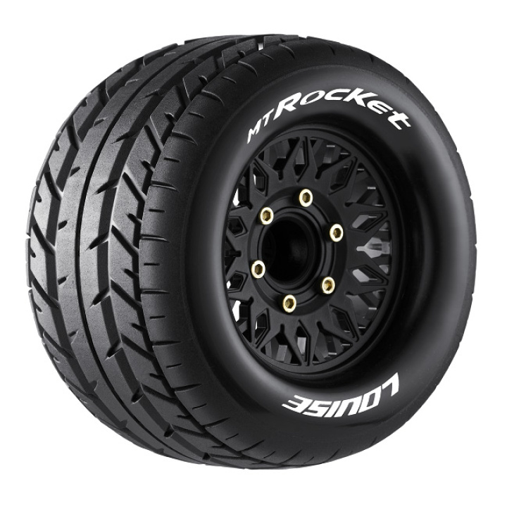 Däck & Fälg MT-ROCKET 1/10 Soft (Lös 12, 14 & 17mm Hex) (2) i gruppen Katalog / Fabrikat / L / Louise RC World / Däck 1/10 Truck Monster hos Minicars Hobby Distribution AB (LT3201SX)