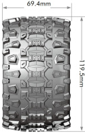 Däck & Fälg MT-UPHILL 1/10 Soft (Lös 12, 14 & 17mm Hex) (2)