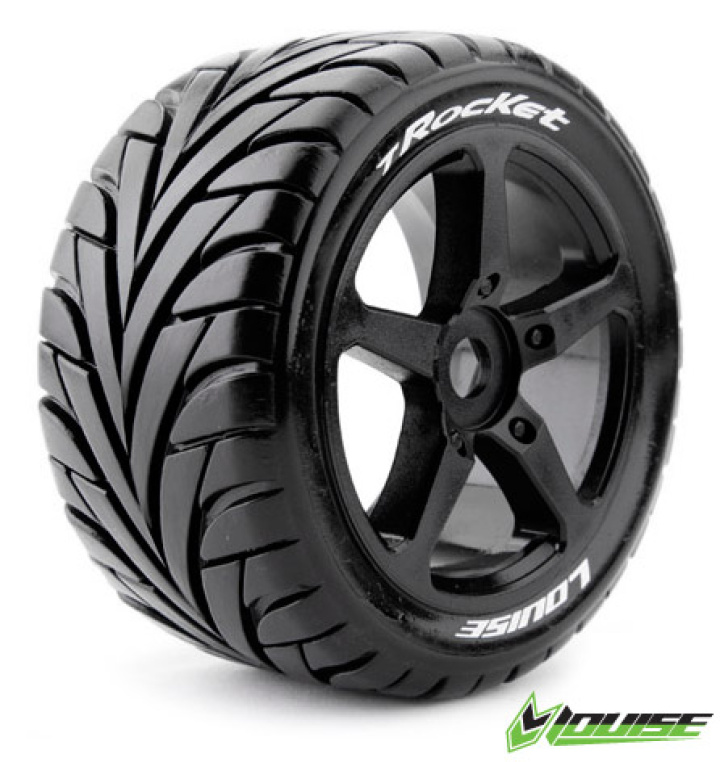 Däck & Fälg T-ROCKET 1/8 Truggy Soft Svart (2) i gruppen Katalog / Fabrikat / L / Louise RC World / Däck 1/8 Truggy hos Minicars Hobby Distribution AB (LT3250SB)