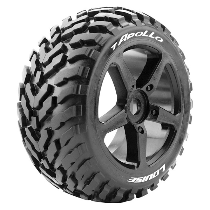 Däck & Fälg T-APOLLO 1/8 Truggy Soft Svart (2) i gruppen Katalog / Fabrikat / L / Louise RC World / Däck 1/8 Truggy hos Minicars Hobby Distribution AB (LT3252SB)