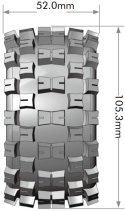Däck & Fälg ST-MCROSS 1/10 Soft (Lös 12, 14 & 17mm Hex) (2)