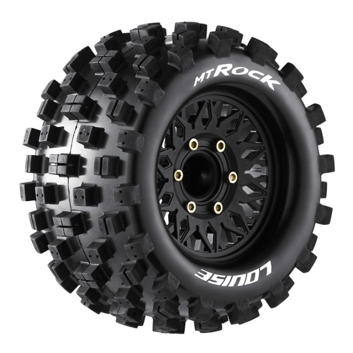 Däck & Fälg MT-ROCK 1/10 Soft (Lös 12, 14 & 17mm Hex) (2) i gruppen Katalog / Fabrikat / L / Louise RC World / Däck 1/10 Truck Monster hos Minicars Hobby Distribution AB (LT3275SX)