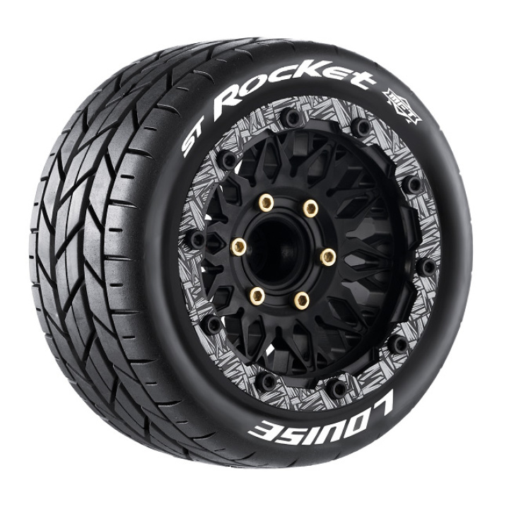 Däck & Fälg ST-ROCKET 1/10 Soft MFT (Lös 12, 14 & 17mm Hex) (2) i gruppen Katalog / Fabrikat / L / Louise RC World / Däck 1/10 Truck Stadium hos Minicars Hobby Distribution AB (LT3311SX)