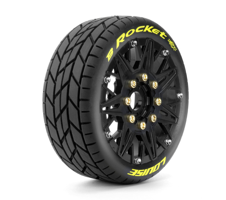 Däck & Fälg B-ROCKET 1/8 Buggy Soft MFT (Lös 17mm Hex 0
