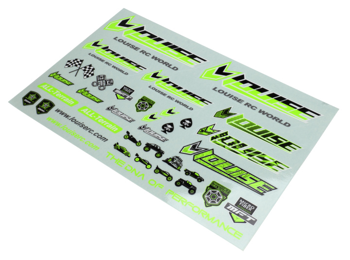 Decal Sheet Louise Green in der Gruppe Katalog / Sonstiges / Verkaufsfördernde Produkte / Abziehbilder bei Minicars Hobby Distribution AB (LT3373G)