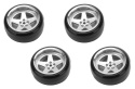 Tires & Wheels Drift / 5-Spoke Matte Silver (2,4,6,8mm Offset) 12mm Hex (4)