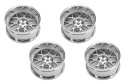 Wheels Drift 14-Spoke Matte Silver (2,4,6,8mm Offset) 12mm Hex (4)