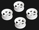 Tires & Wheels Drift / 5-Spoke White (2,4,6,8mm Offset) 12mm Hex (4)