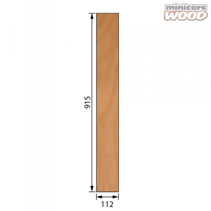 Flygplans Björk Plywood 0.8x112x915 mm 3-ply i gruppen Katalog / Övrigt / Kyrkogård hos Minicars Hobby Distribution AB (MW1-08-112-915)