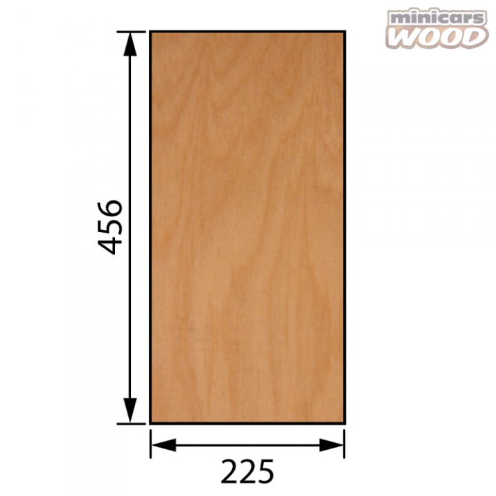 Flygplans Björk Plywood 0.8x225x456 mm 3-ply* i gruppen Katalog / Övrigt / Kyrkogård hos Minicars Hobby Distribution AB (MW1-08-225-456)