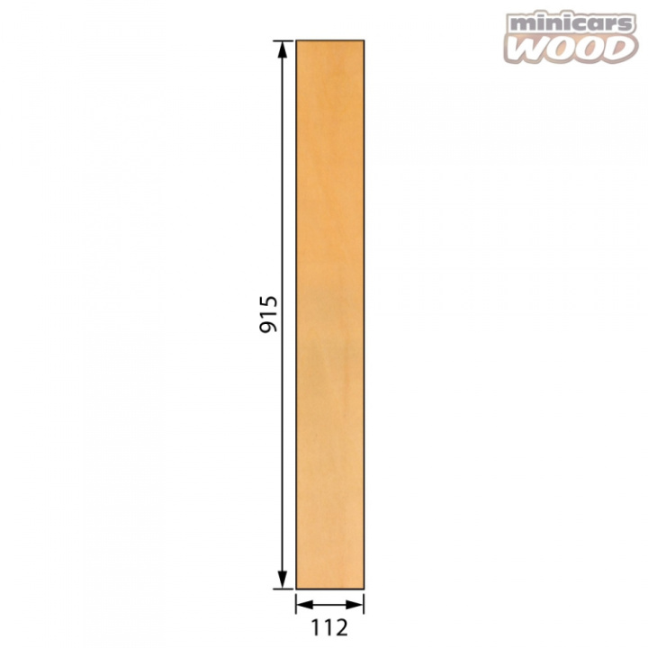 Basswood Plywood 1.5x112x915 mm 3-ply i gruppen Katalog / Fabrikat / M / Minicars Wood / Plywood Flak hos Minicars Hobby Distribution AB (MW2-15-112-915)