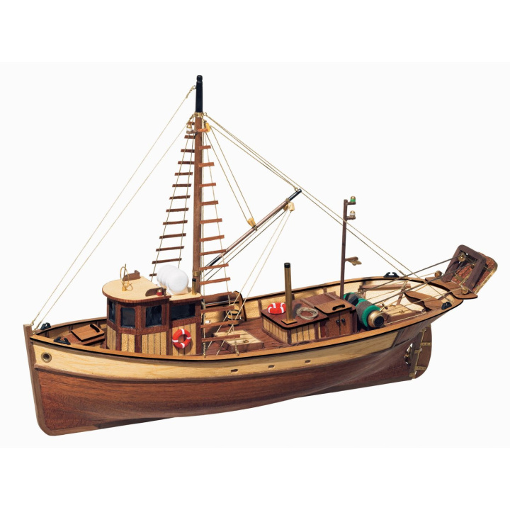 OcCre Palamos 1/45 Fiskebåt 410mm i gruppen Katalog / Bygghobby / Byggsatser Trä & Metall / Träbåtar hos Minicars Hobby Distribution AB (OC12000)