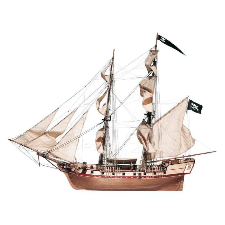 OcCre Corsair 1/80 Skepp 750mm i gruppen Katalog / Bygghobby / Byggsatser Trä & Metall / Träbåtar hos Minicars Hobby Distribution AB (OC13600)