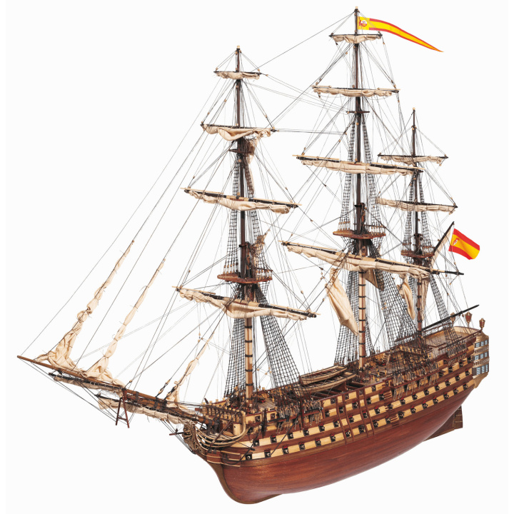 OcCre Santisima Trinidad 1/90 Skepp 1060mm i gruppen Katalog / Bygghobby / Byggsatser Trä & Metall / Träbåtar hos Minicars Hobby Distribution AB (OC15800)