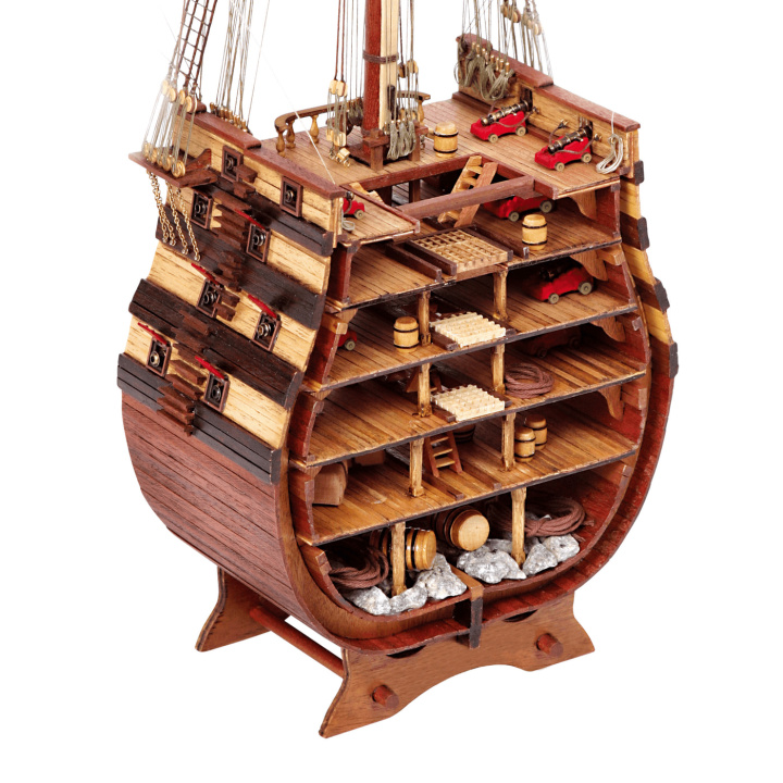 OcCre Santisima Trinidad 1/90 Skepp 90mm Genomskärning i gruppen Katalog / Bygghobby / Byggsatser Trä & Metall / Träbåtar hos Minicars Hobby Distribution AB (OC16800)