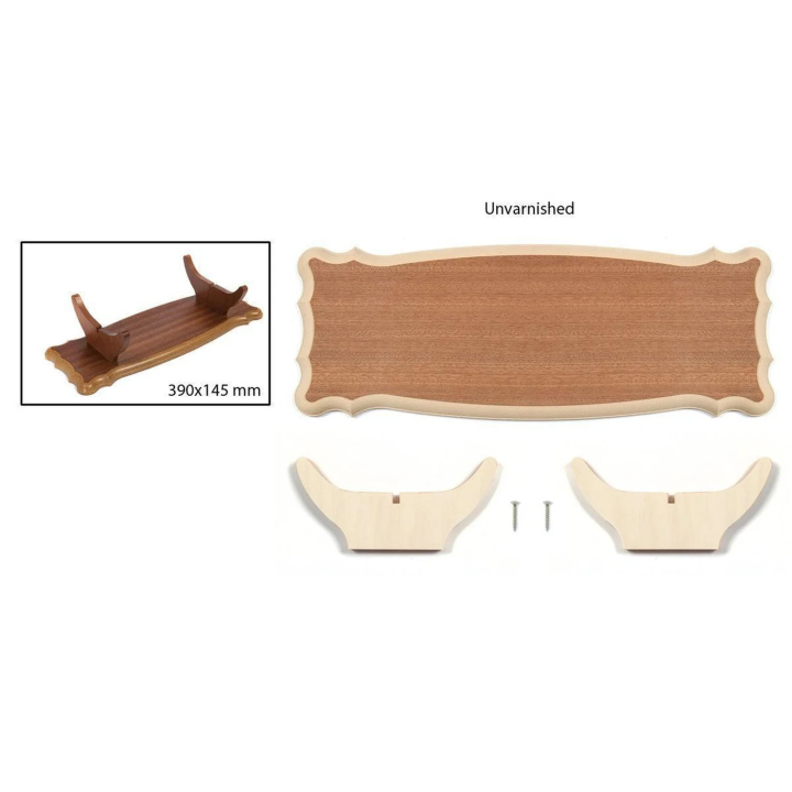 OcCre Display-platta 390x145mm med Stöd Obehandlad i gruppen Katalog / Bygghobby / Byggsatser Trä & Metall / Träbåtar Tillbehör hos Minicars Hobby Distribution AB (OC19105)