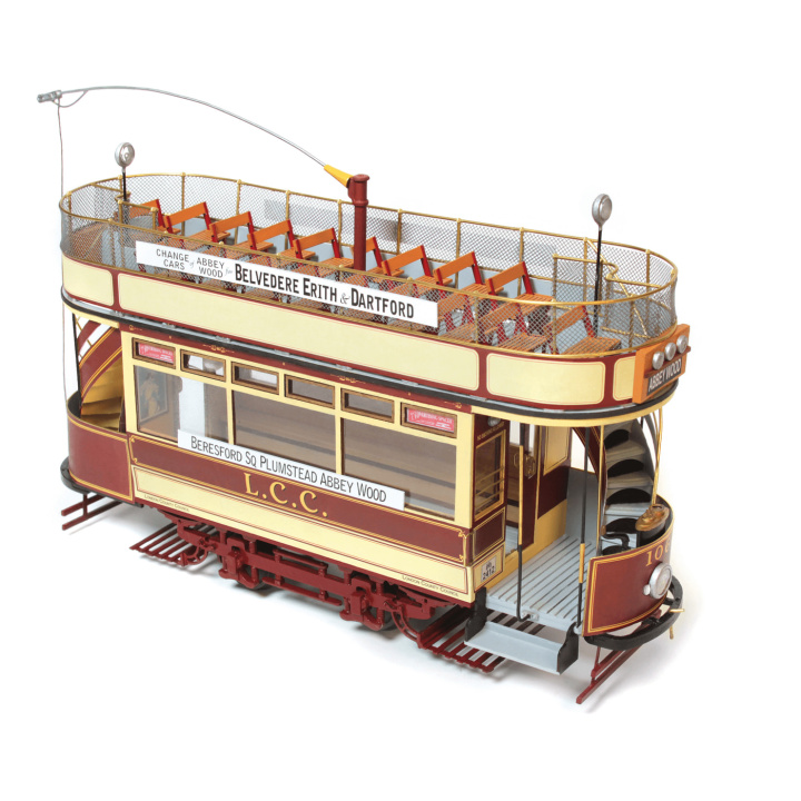 OcCre London Spårvagn 1/24 355mm i gruppen Katalog / Bygghobby / Byggsatser Trä & Metall / Trätåg hos Minicars Hobby Distribution AB (OC53008)