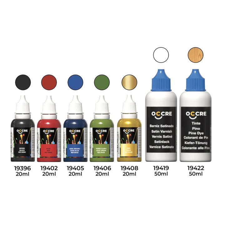 OcCre Färgset 7 Flaskor Jupiter i gruppen Katalog / Bygghobby / Färg & Tillbehör / Hobbyfärg Akryl hos Minicars Hobby Distribution AB (OC90503)